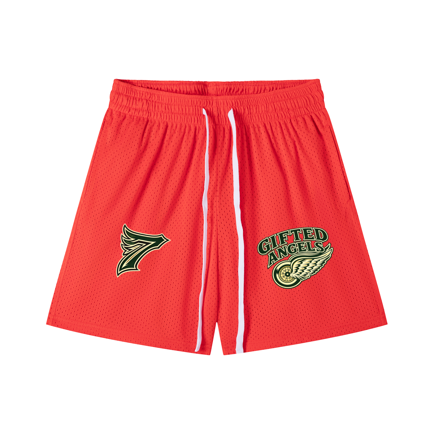 Gifted Angels Drawstring Basketball Shorts