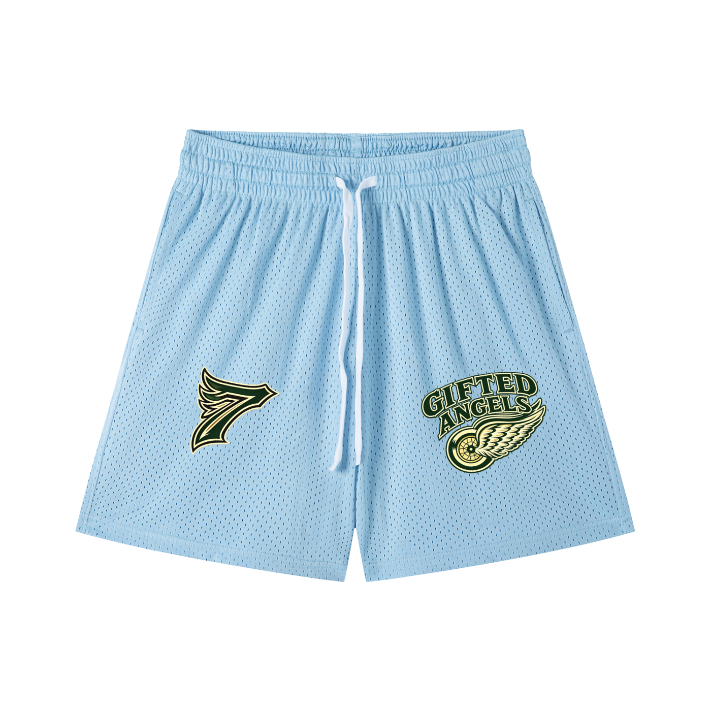 Gifted Angels Drawstring Basketball Shorts
