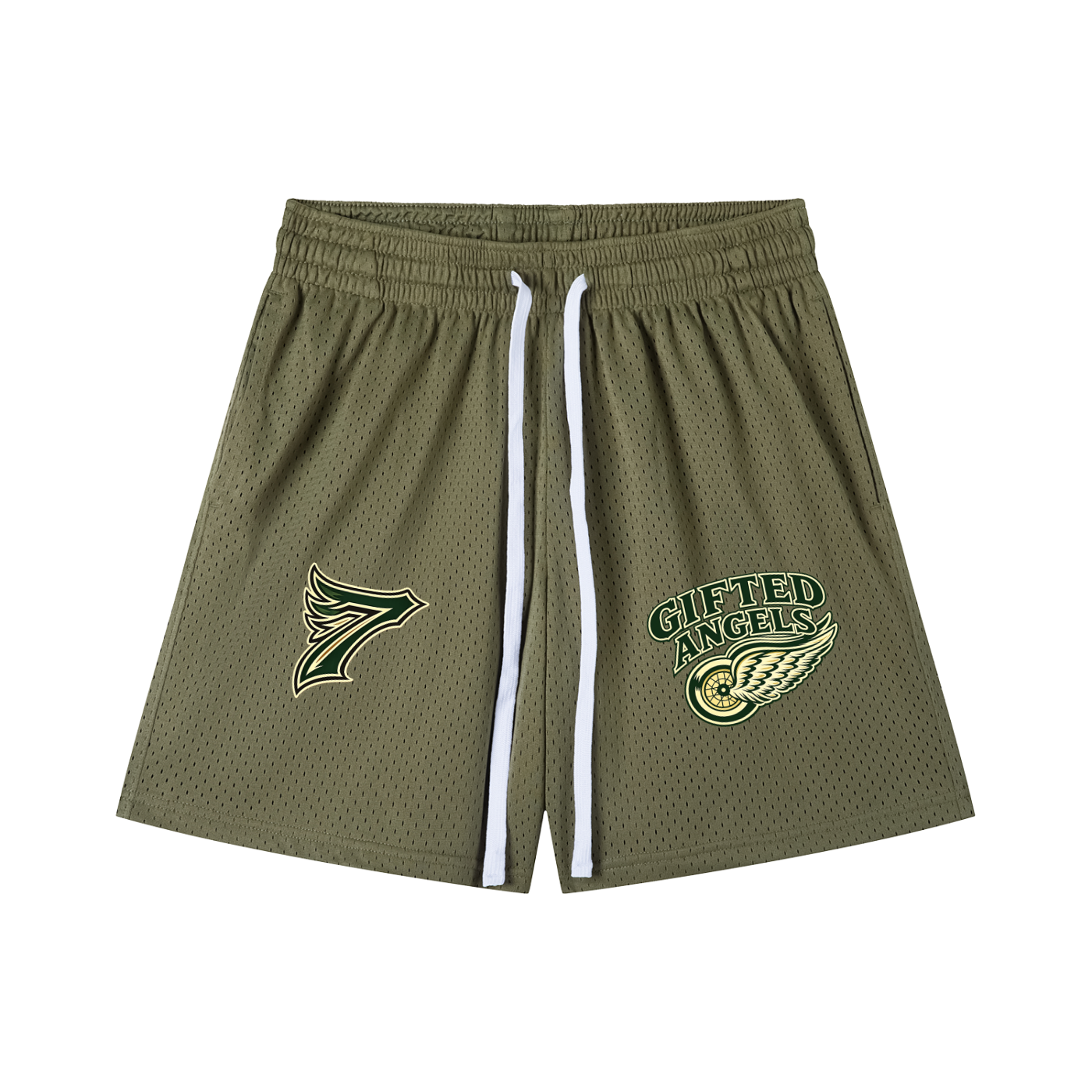 Gifted Angels Drawstring Basketball Shorts